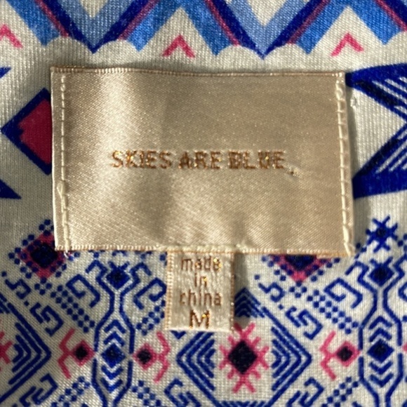 Skies Are Blue sleeveless geometric knit blouse - Picture 4 of 4